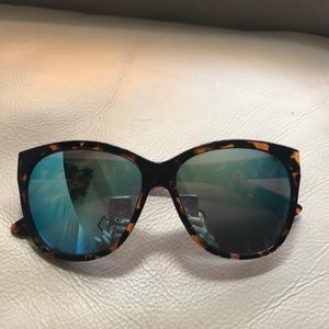 Quay Australia Blue Mirrored Lens Sunglasses